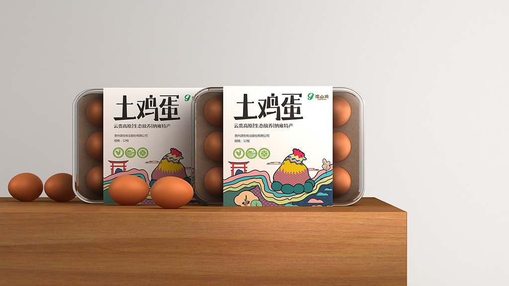 农产品包装设计 土鸡蛋包装设计 滚山鸡系列产品包装设计